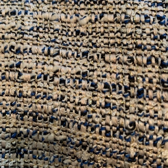 KASPER Cropped 3/4 Sleeve Tweed Jacket Blue White & Black Women’s 2P - Picture 7 of 16